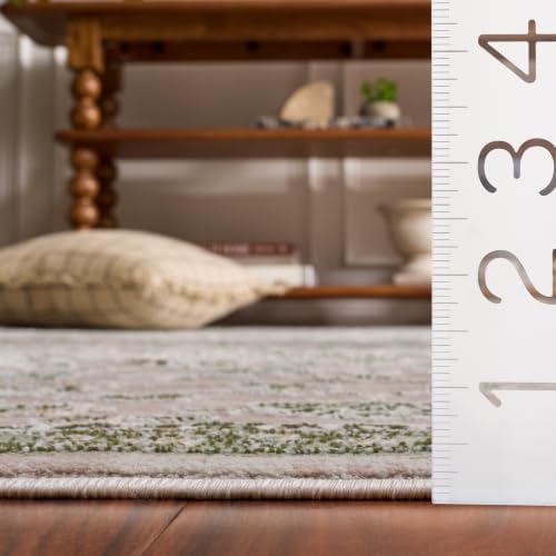 SAFAVIEH Parker Area Rug 8x10, Textured Large Ivory & Green PRK158D - Image 3