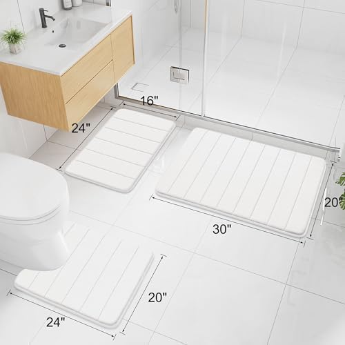 Buganda Memory Foam Bath Mat 70 x 34, Ultra Soft Absorbent Bathroom Rugs - Image 2