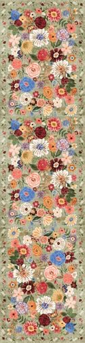 Green Floral Hallway Runner Rug 3x7 for Bedroom Kitchen - Image 3