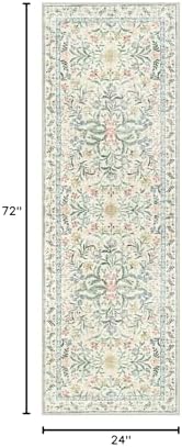 Lahome Washable Runner Rug 2x6, Beige Boho Bathroom Rugs Non Slip - Image 2