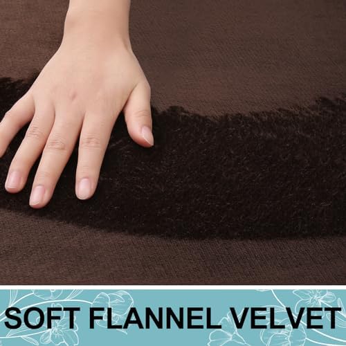 Smiry Memory Foam Toilet Rugs 20x20, Extra Soft Absorbent Bathroom Rugs - Image 4