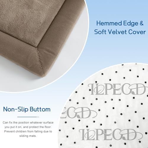 Baby Play Mat for Floor Nursery Rug Muscle Mat Area Rug Playroom Rug 39"x59" Playpen Mat Elastic Foam 1.3" Thick Crawling Mat for Babies,Toddlers, Infants, Kids,Camel - Image 3