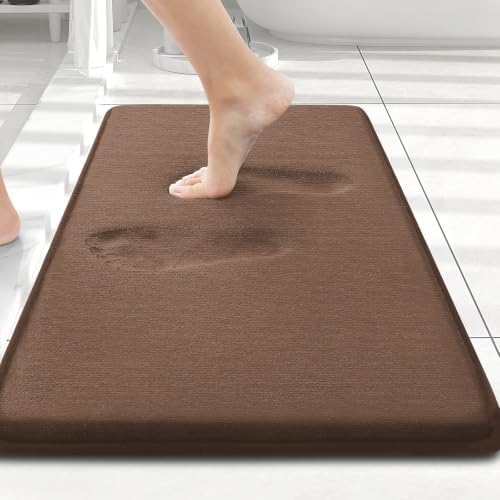Smiry Memory Foam Bath Mat 24x16, Extra Soft and Absorbent Bathroom Rugs by Smiry