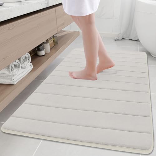 Buganda Memory Foam Bath Mat 47 x 32, Ultra Soft Absorbent Bathroom Rugs by Buganda