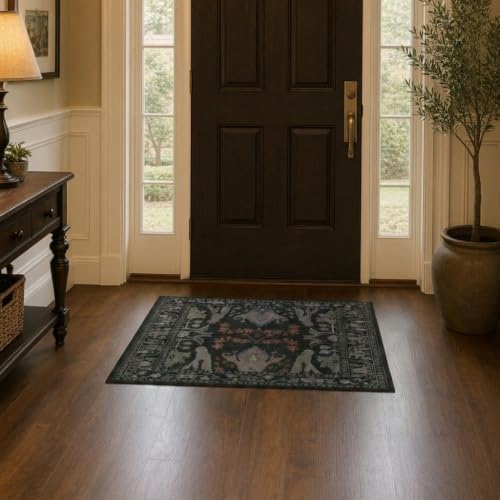 Entryway Rug 2X3 Small Rugs Floral Rug by Unknown
