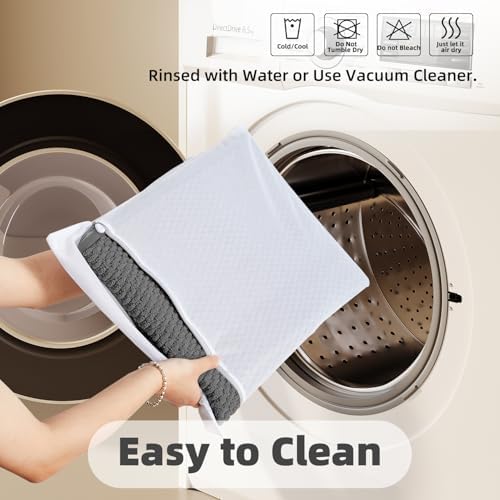 TYUU Large Bathroom Rugs Non Slip Washable Bath Rugs Super Absorbent Bathroom Rug Thin Quick Dry Low Pile Bath Mats, Dark Grey 36"x48" - Image 6