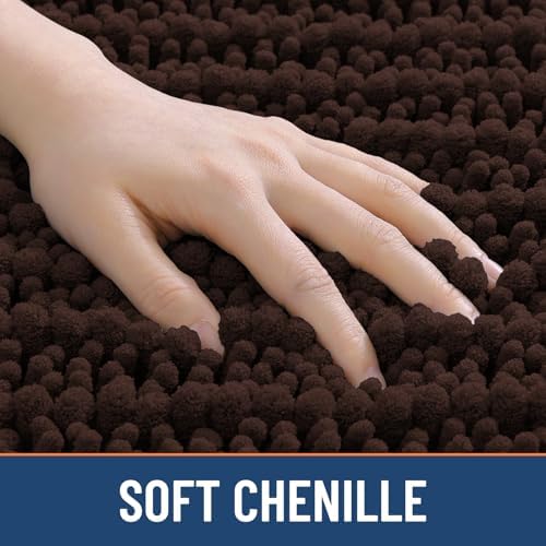 Smiry Bathroom Rugs 36X24, Extra Soft Rubber Backing Chenille Bath Mats - Image 4
