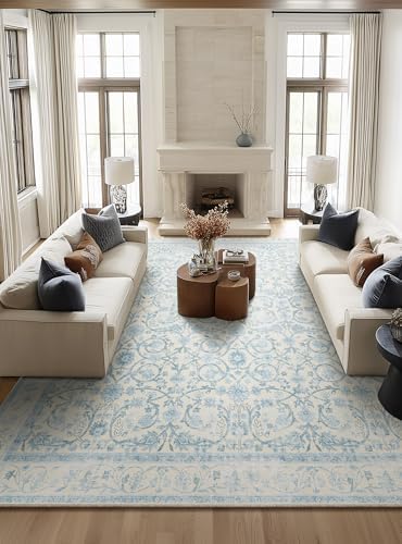 Machine Washable Rugs for Living Room: 10x14 Area Rugs for Bedroom by NoiFamo