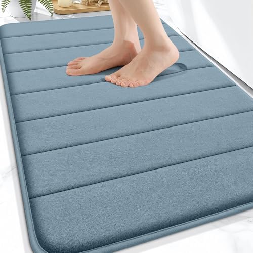 OLANLY Memory Foam Bath Mat 34x21, Super Soft and Absorbent Bathroom Rugs by OLANLY