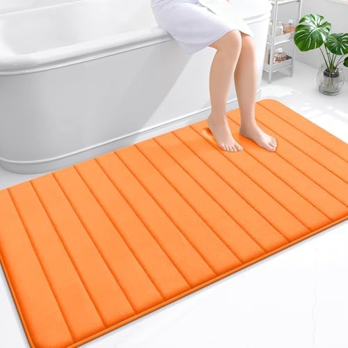 OLANLY Memory Foam Large Bath Mat 59x34, Super Soft Absorbent Bathroom Rugs by OLANLY