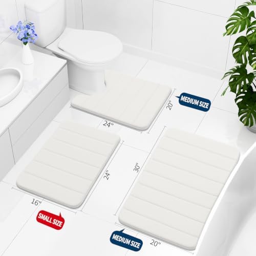 Buganda Memory Foam Bath Mat 60 x 24, Ultra Soft Absorbent Bathroom Rugs - Image 2
