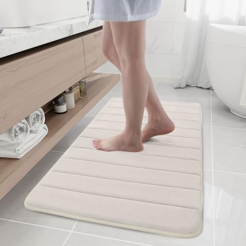 Buganda Memory Foam Bath Mat 44 x 24, Ultra Soft Absorbent Bathroom Rugs by Buganda