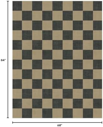 Lessymo Living Room Rugs 5x7 Checkered Washable Easy Jute Outdoor Patio Rug - Image 2