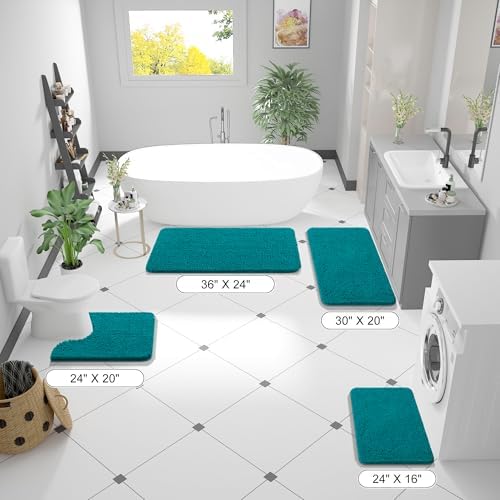 OLANLY Bathroom Rugs 36x24, Extra Soft Absorbent Chenille Bath Rugs - Image 2
