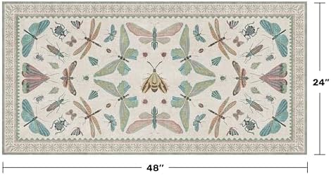 Hazo Haus Mint Green Washable Bathroom Rug - 2x4 Small Kitchen Rugs for Front Door Indoor Entrance, Low Pile Stain Resistant, Colorful Cool Aethestic - Image 2