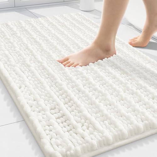 Smiry Bathroom Rugs 30X20, Extra Soft Rubber Backing Chenille Bath Mats - Image 2