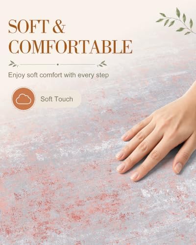 OLANLY 8x10 Washable Area Rug, Soft Non Slip Carpet for Bedroom Living Room - Image 5