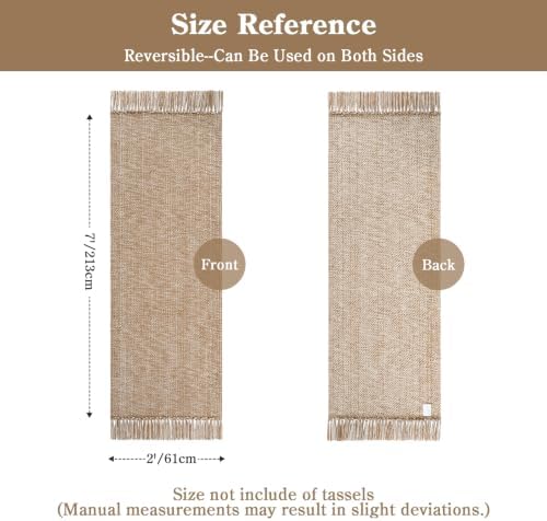 Collive Boho Kitchen Runner Rug, 2' x 7' Washable Modern Bathroom Mats - Image 2