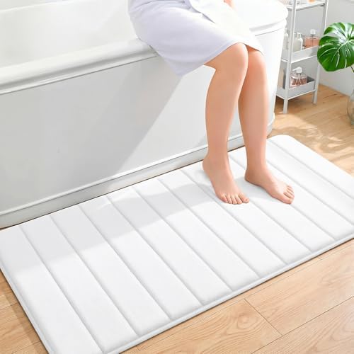 OLANLY Memory Foam Long Bathroom Rugs Runner 47x24, Super Soft Absorbent by OLANLY