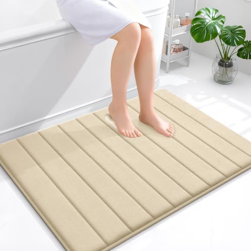 OLANLY Memory Foam Large Bath Mat 40x32, Super Soft Absorbent Bathroom Rugs by OLANLY