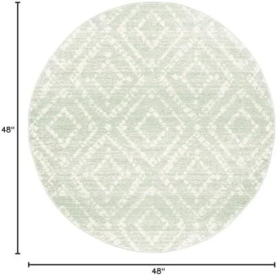 SAFAVIEH Adirondack Round Rug 4', Boho Green & Ivory ADR131Y - Image 2
