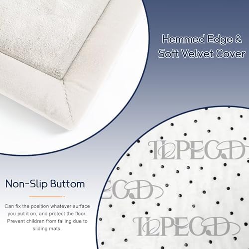 Baby Play Mat for Floor Nursery Rug Muscle Mat Area Rug Playroom Rug 59"x79" Playpen Mat Elastic Foam 1.3" Thick Crawling Mat for Babies,Toddlers, Infants, Kids,Cream - Image 5