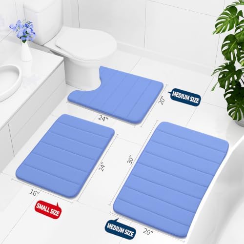 Buganda Memory Foam Bath Mat 34 x 20, Ultra Soft Absorbent Bathroom Rugs - Image 2