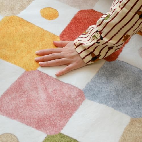 jinchan 2x5 Runner Rug Colorful Checkered Hallway Washable Kids Rug Playful - Image 6