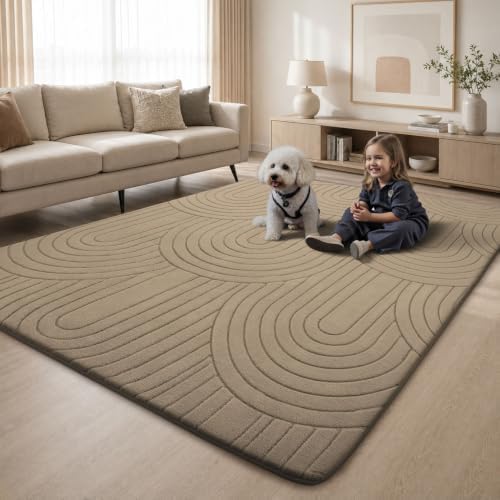 Sour Lemon 8x10 Area Rugs for Living Room Bedroom, Large Carpet Rug Khaki - Image 6
