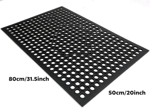 Uniboho Commercial Heavy Duty Rubber Floor Mat for Outside Non Slip 20 x 31 - Image 2