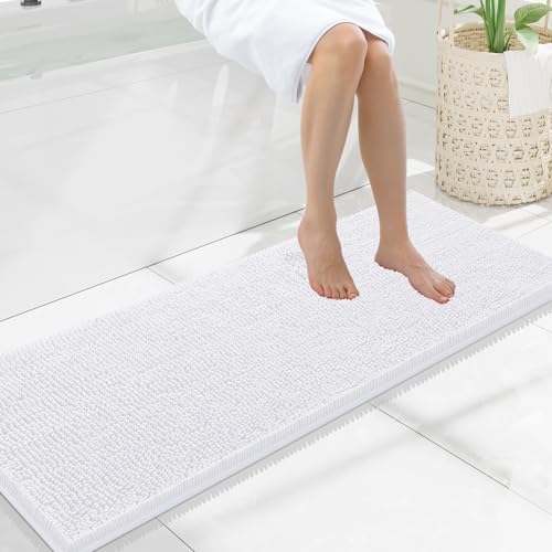 Smiry Bathroom Rugs 47X17, Luxury Chenille Extra Soft Absorbent Bath Mat by Smiry