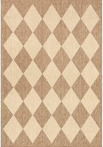 nuLOOM Sabina Brown Trellis Power Loomed Indoor/Outdoor Area Rug, 7' Square - Image 6