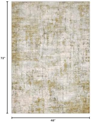 Washable 4'x6' Abstract Area Rug for Bedroom Living Room - Image 2