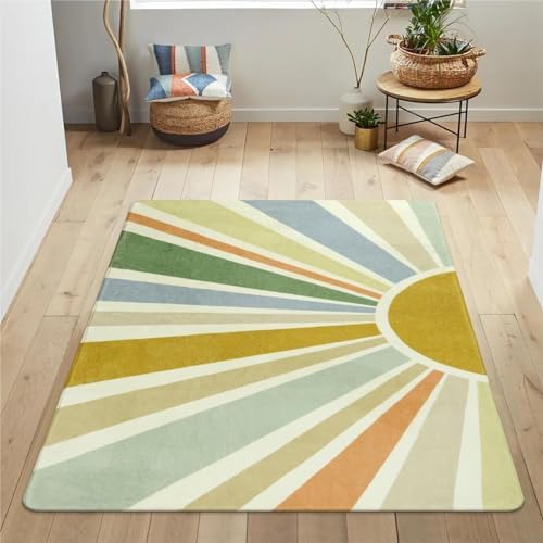 STARUIA Boho 4'x6' Area Rug, Washable Kids Rug for Playroom Classroom - Image 3