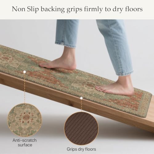 GENIMO Anti Fatigue Kitchen Mats for Floor 2PCS, Standing Rugs,Multi - Image 4