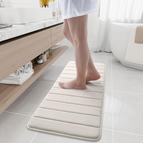 Buganda Memory Foam Bath Mat 47 x 17, Ultra Soft Absorbent Bathroom Rugs by Buganda