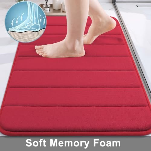 Buganda Memory Foam Bath Mat 24 x 16, Ultra Soft Absorbent Bathroom Rugs - Image 3