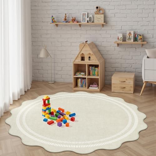 Round Area Rugs 5ft Living Room Washable Rug - Image 7