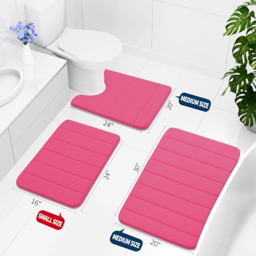 Buganda Memory Foam Bath Mat 30 x 20, Ultra Soft Absorbent Bathroom Rugs - Image 2