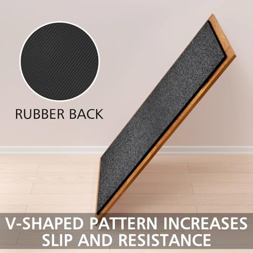 SUMLANS Kitchen Mat Set of 2 PCS, Cushioned Non Slip Rugs for Kitchen Floor, Absorbent Runner Comfort Standing Mats Washable for Kitchen, Office, Home (Black-Velvet, 17.3"x47"+17.3"x30") - Image 4