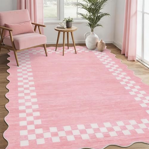 GarveeHome 8x10 Rug for Living Room Scalloped Washable Large Bedroom Rugs - Image 2