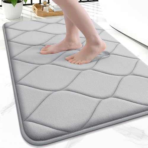 Smiry Memory Foam Bath Mat 24x16, Ultra Soft Absorbent Bathroom Rugs by Smiry