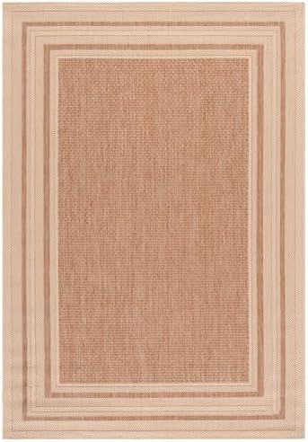 SAFAVIEH Courtyard Outdoor Rug 6x8, Dark Beige & Beige CY8475-39321 - Image 2