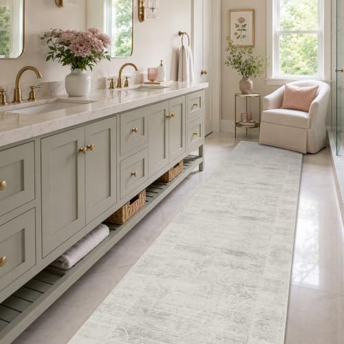 Hallway Runner Rug 2x10 Non Slip Washable Ivory Rugs for Kitchen - Image 5