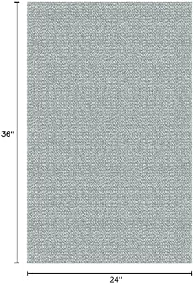 EARTHALL Washable Entryway Rug, Non Slip Doormat, 2x3 Ft, Turquoise/Gray - Image 2