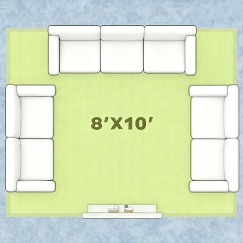 8x10 Rugs for Living Room Washable Green Area Rug Rugs for Bedroom - Image 6