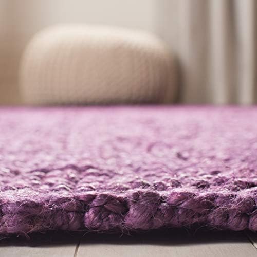 SAFAVIEH Natural Fiber Runner Rug 2x12, Jute Knotted Purple NF447B - Image 4