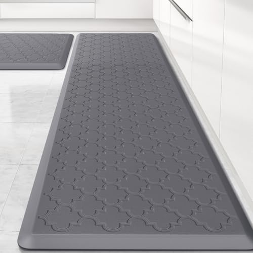 Kitchen Mat 2 PCS Cushioned Anti-Fatigue Floor Mat Standing Mat for Kitchen by SoftDuo