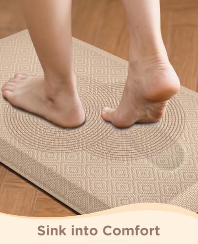 Ophanie Kitchen Mats for Floor, 3/4 Inch Thick, 20x39 Anti Fatigue Cushioned Mat,Kitchen Rugs,Waterproof,Comfort Ergonomic Standing Mat for Office,Home,Sink with 99+ Pairs of Anti-Slip Bottom Ridges - Image 2