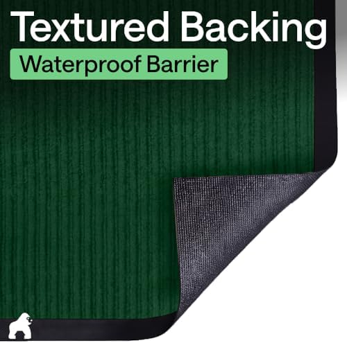 GORILLA GRIP Traffic Guard Indoor Outdoor Heavy Duty Door Mat, 35x23 Green - Image 6